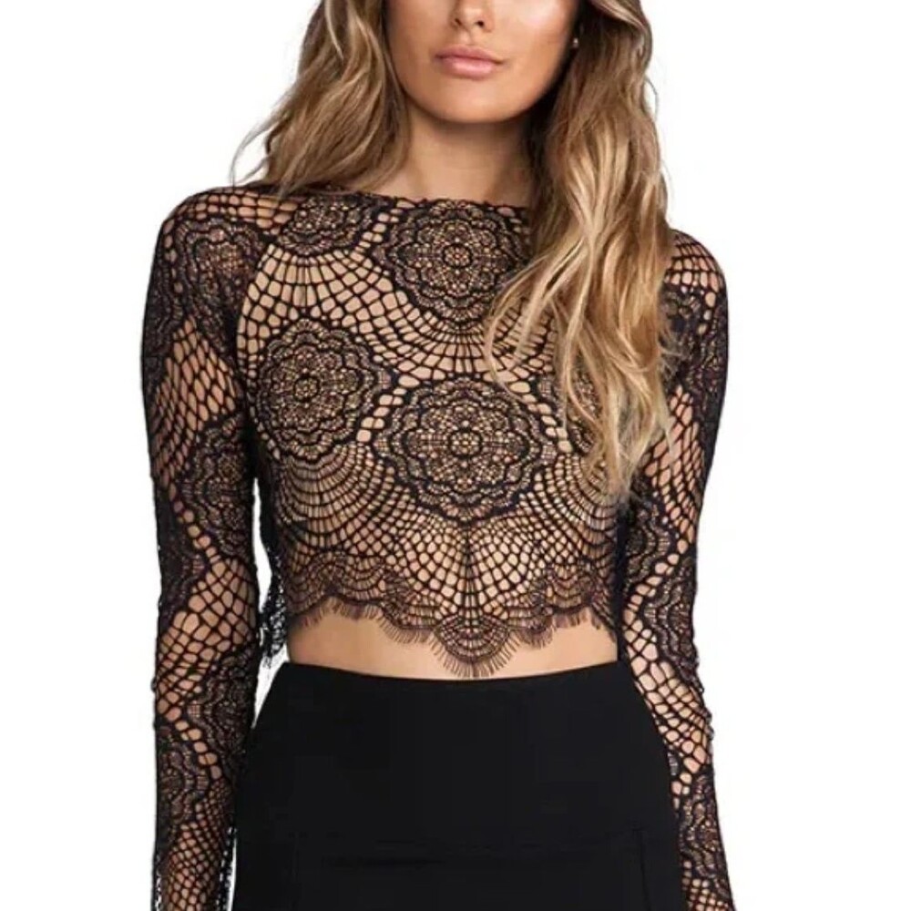 For Love And Lemons NWT Black Top Size Small